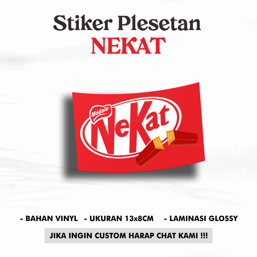 Stiker Plesetan - Nekat *Stiker Laptop *Stiker Dinding *Stiker Lucu