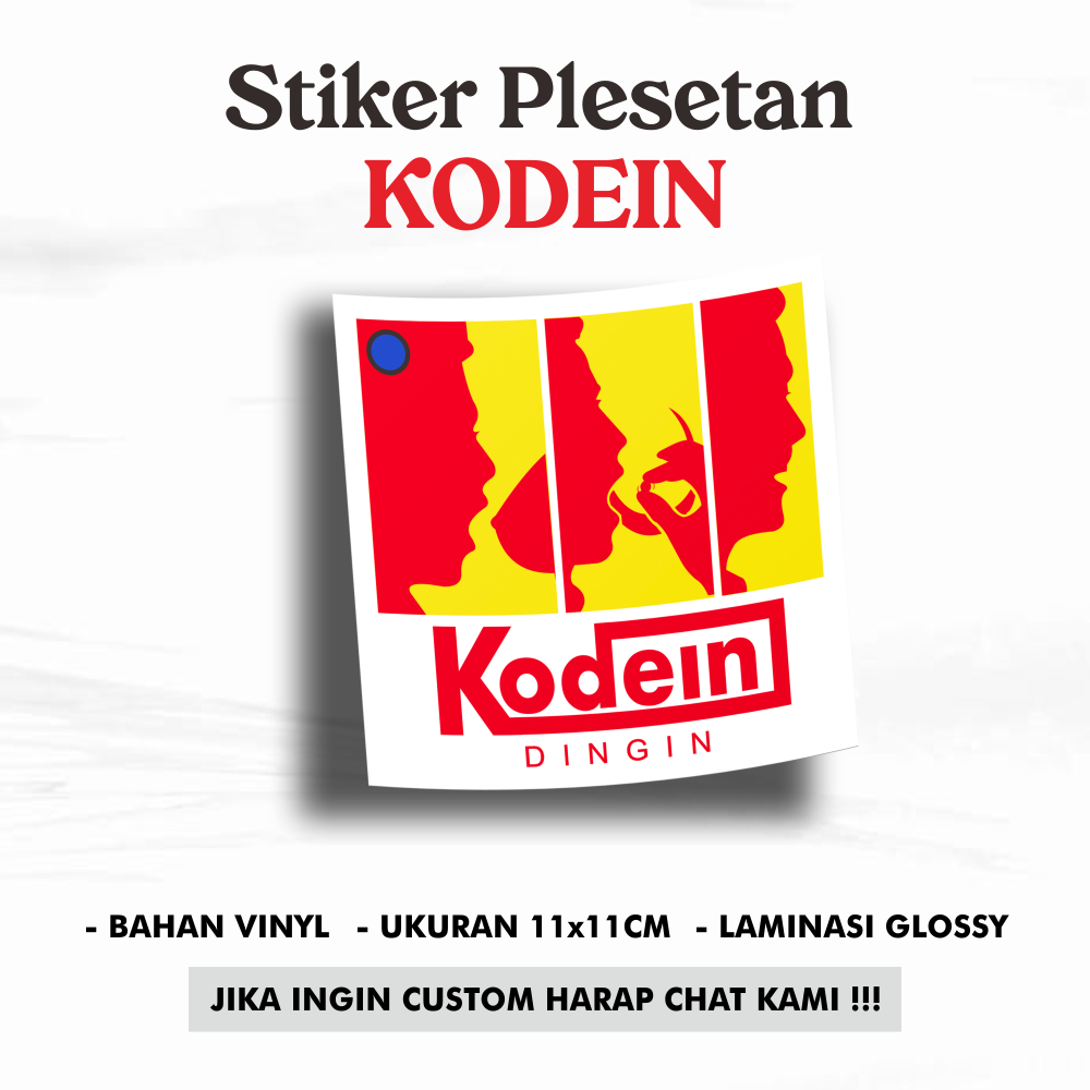 Stiker Plesetan - Kodein Dingin *Stiker Laptop *Stiker Dinding *Stiker Lucu