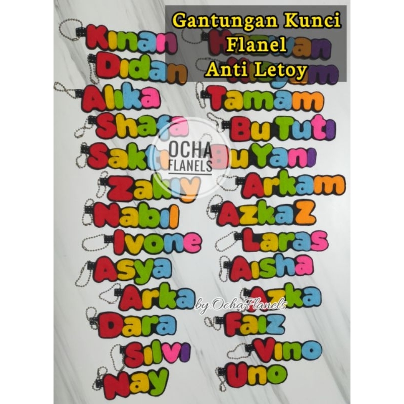 Ganci Nama Flanel