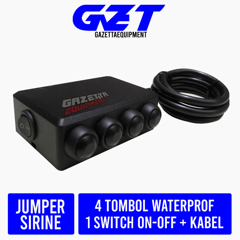 TOMBOL JUMPER SIRINE 4 TOMBOL WATERPROOF MOTOR CUSTOM WHELEN SENKEN LANDUN