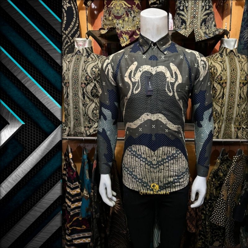 Batik Slim Fit Batik Premium Kemeja Baju Batik Pria Lengan Panjang Slimfit Modern