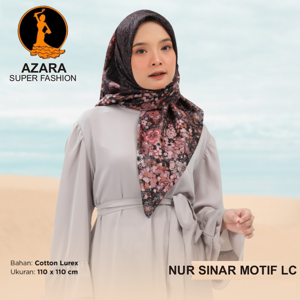 AZARA Hijab Segiempat Motif Nur Sinar / Luxury Print Lc