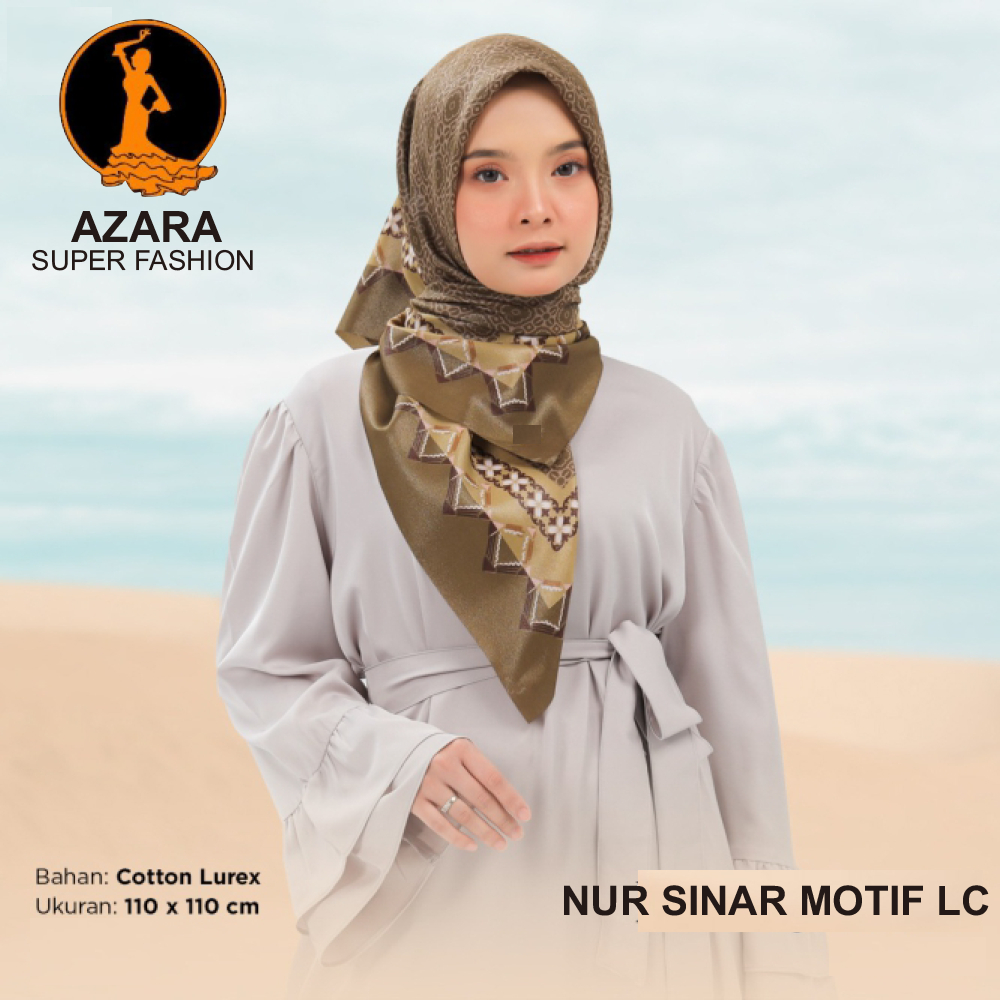 AZARA Hijab Segiempat Motif Nur Sinar / Luxury Print Lc