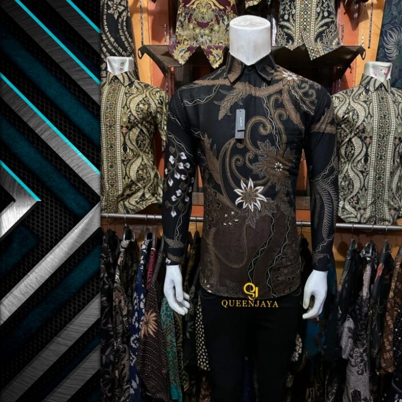 kemejan Pria Lengan Panjang Slimfit Modern Batik Slimfit Pria