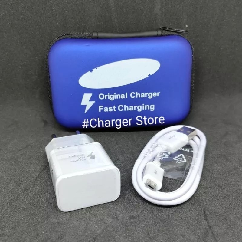 Charger Samsung Fast Charging Micro USB Original Plus Dompet / Tas