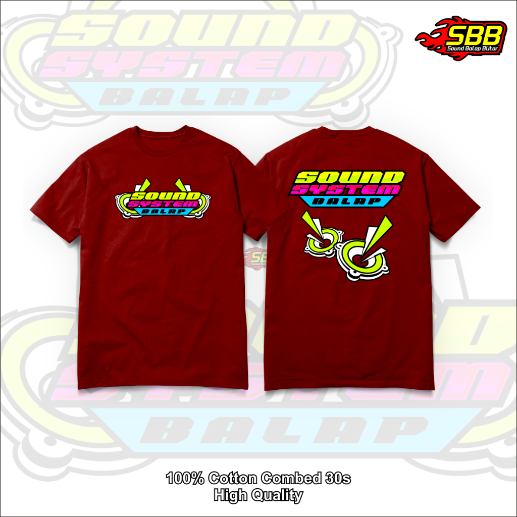 Baju Kaos Sound System Balap Katun Combed Distro Soundbalapblitar