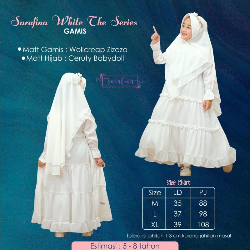 [5-9t] BAJU SETELAN KOKO GAMIS Anak Warna Putih Anak 5-9 Tahun SARAFINA WHITE SERIES KOKO Putih Manasik Haji Anak BAJU Manasik Anak Putih Set KOKO Putih Anak LAKI LAKI Umur 5 6 7 8 9 Tahun Tanggung BAJU Muslim PUTIH Anak hari raya