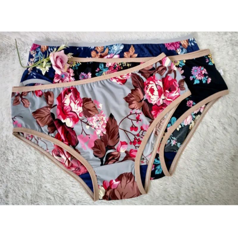 CD wanita motif bunga 3pcs//CD motif polkadot//CD wanita motif