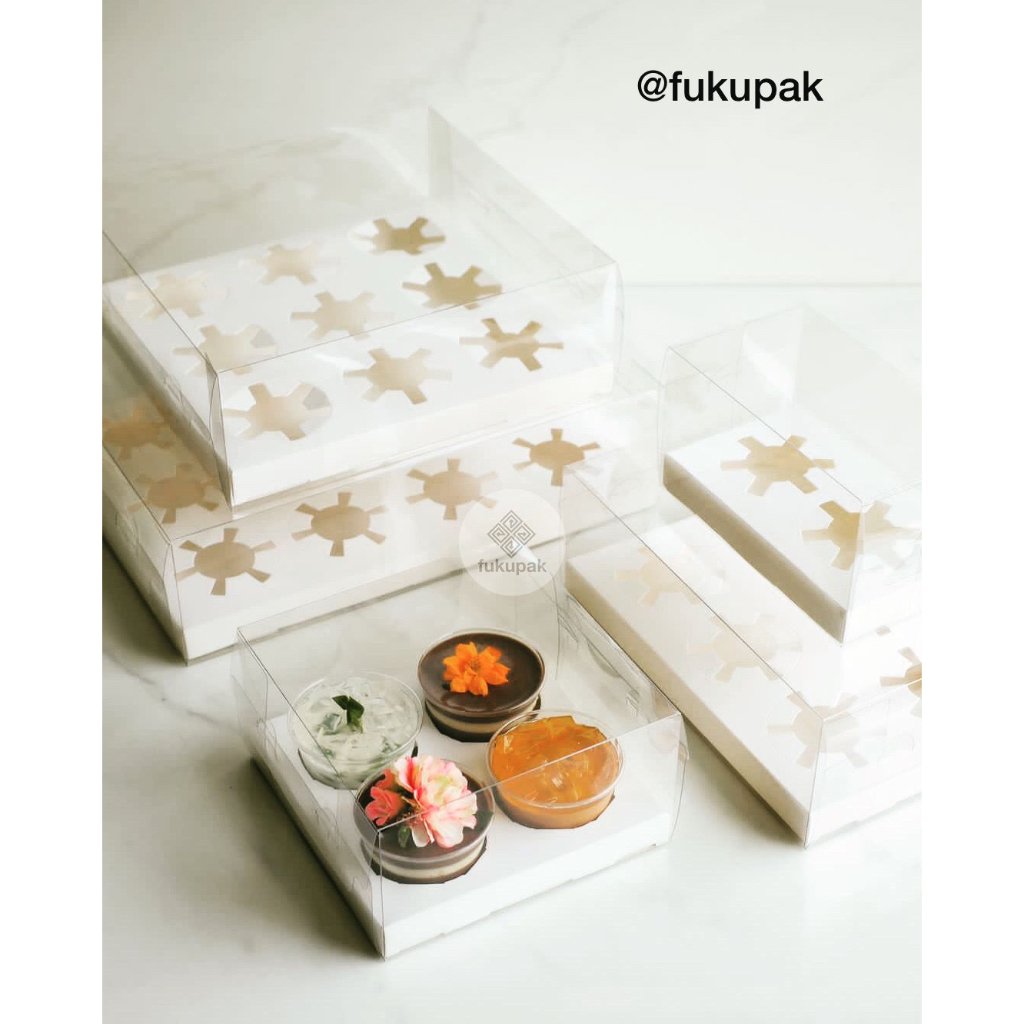 

Box Mika Cupcake, Pudding Cup, Pie (20pcs) 2 dan 4 Lubang