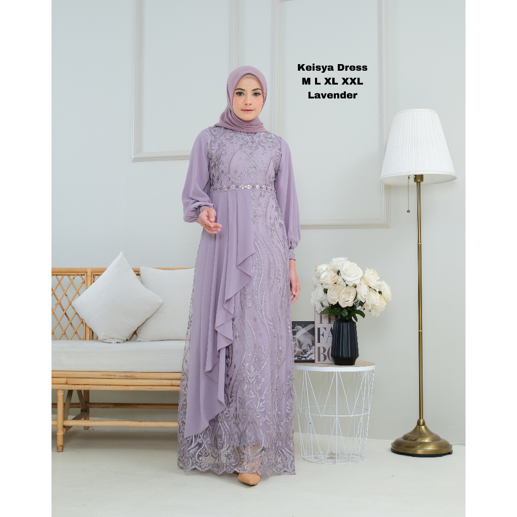 GAMIS KEISYA BAHAN TILE MIX CERUTY PREMIUM ORIGINAL BRAND / GAMIS PESTA / GAMIS KONDANGAN / DRESS SUPER MEWAH / GAMIS PAYET / GAMIS TERBARU / GAMIS MODERN / GAMIS MANUAL / GAMIS BRUKAT