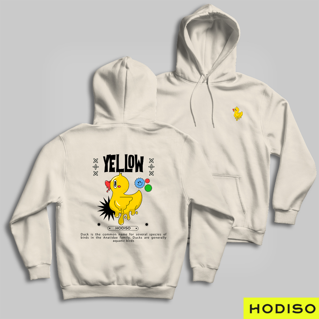 HODISO -  Yellow Duck Hoodie Jumper Pullover