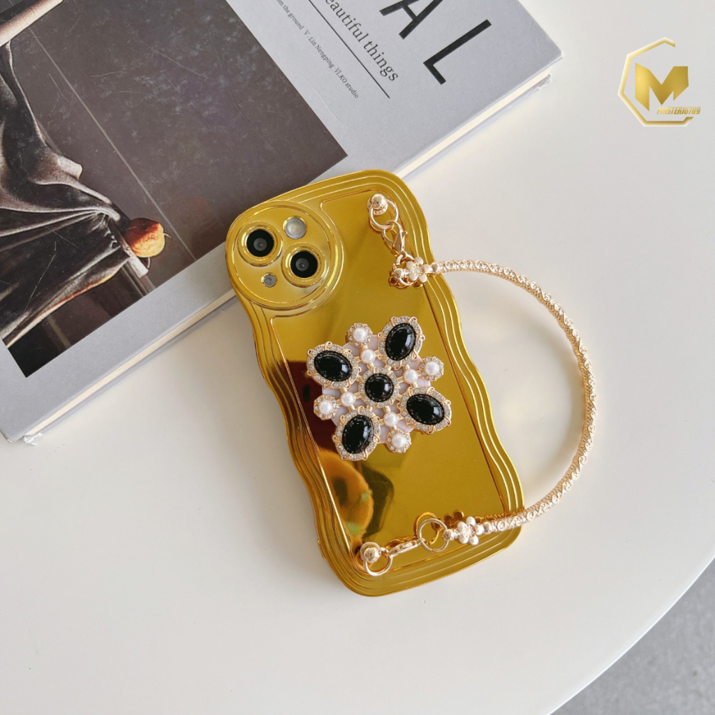 CASE WAVE MODEL TAS JINJING POPSOCKET 3D STAND GOLD FOR REALME C21 MA4687