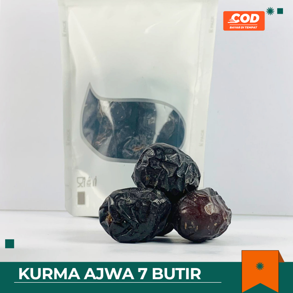 Kurma Ajwa 7 Butir / Kurma Ajwa Madinah Premium 7 Butir / Kurma Ajwa Nabi Grade First