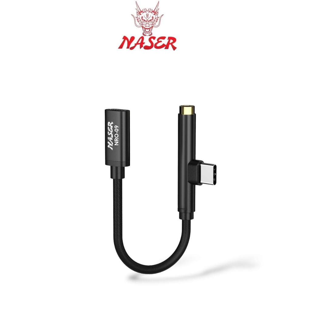 NASER OTG USB C TO TYPE C + AUX 3.5MM NRO-09 / ADAPTER CONVERTER EARPHONE 2IN1 / KABEL OTG MULTIFUNGSI