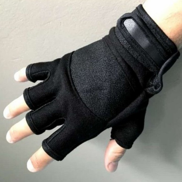 SARUNG TANGAN MOTOR SETENGAH JARI/MOTORCICLE GLOVES WARNA HITAM POLOS PRIA DAN WANITA/SARUNG TANGAN PENGENDARA MOTORBIKE TERLARIS