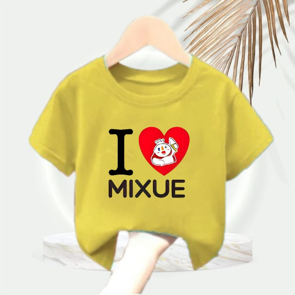 Kaos Anak Oblong I love Mixu Vista Terry/ Size S, M,L,XL