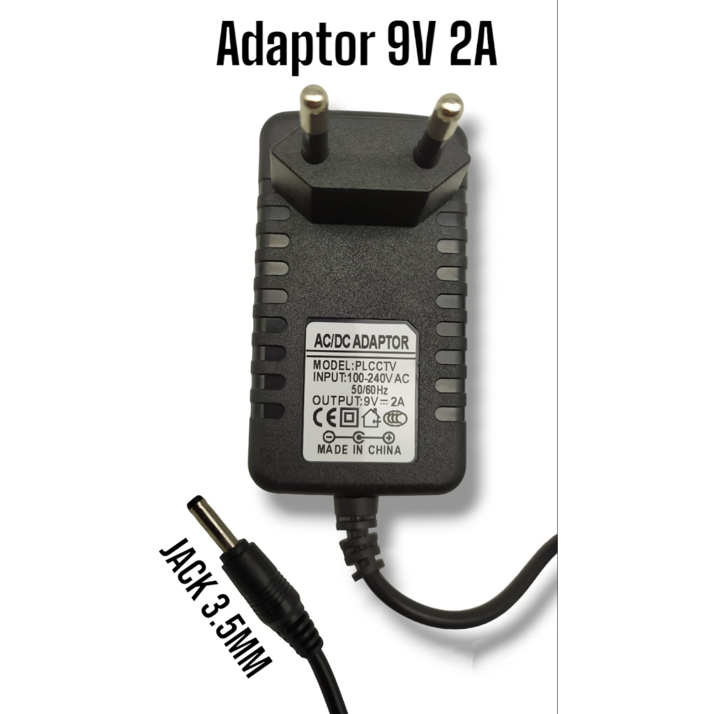 ORIGINAL Adapter Adaptor 9v 2a Jack 3.5mm/5.5mm Power Supply Adapter Multifungsi Original