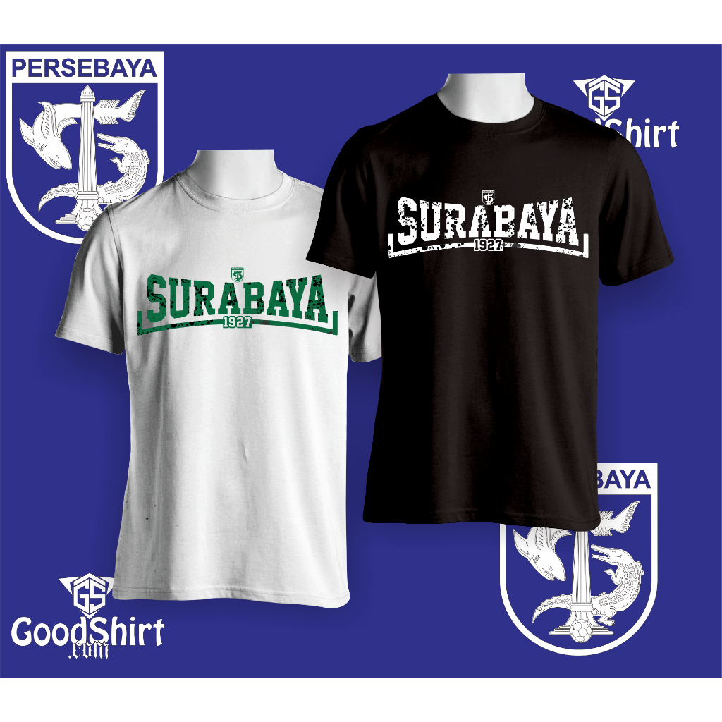 Kaos PERSEBAYA SURABAYA "SURABAYA FOOTBALL LOGO" - Kaos BAJOL IJO PERSEBAYA/Kaos Suporter PERSEBAYA/