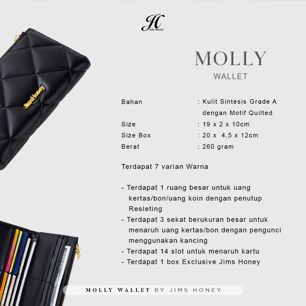 JIMSHONEY DOMPET WANITA MOLLY WALLET (FREE EXCLUSIVE BOX)