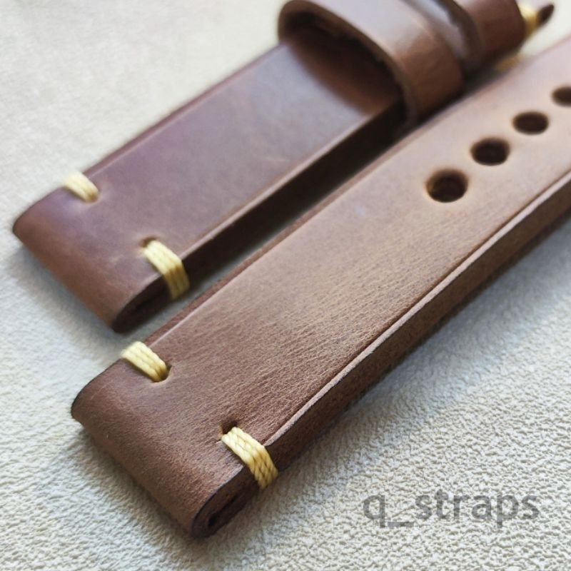 Strap jam tangan Tan Klasik Tebal