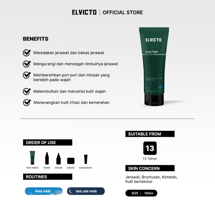 Elvicto Acne Fight Face Wash 100 ml