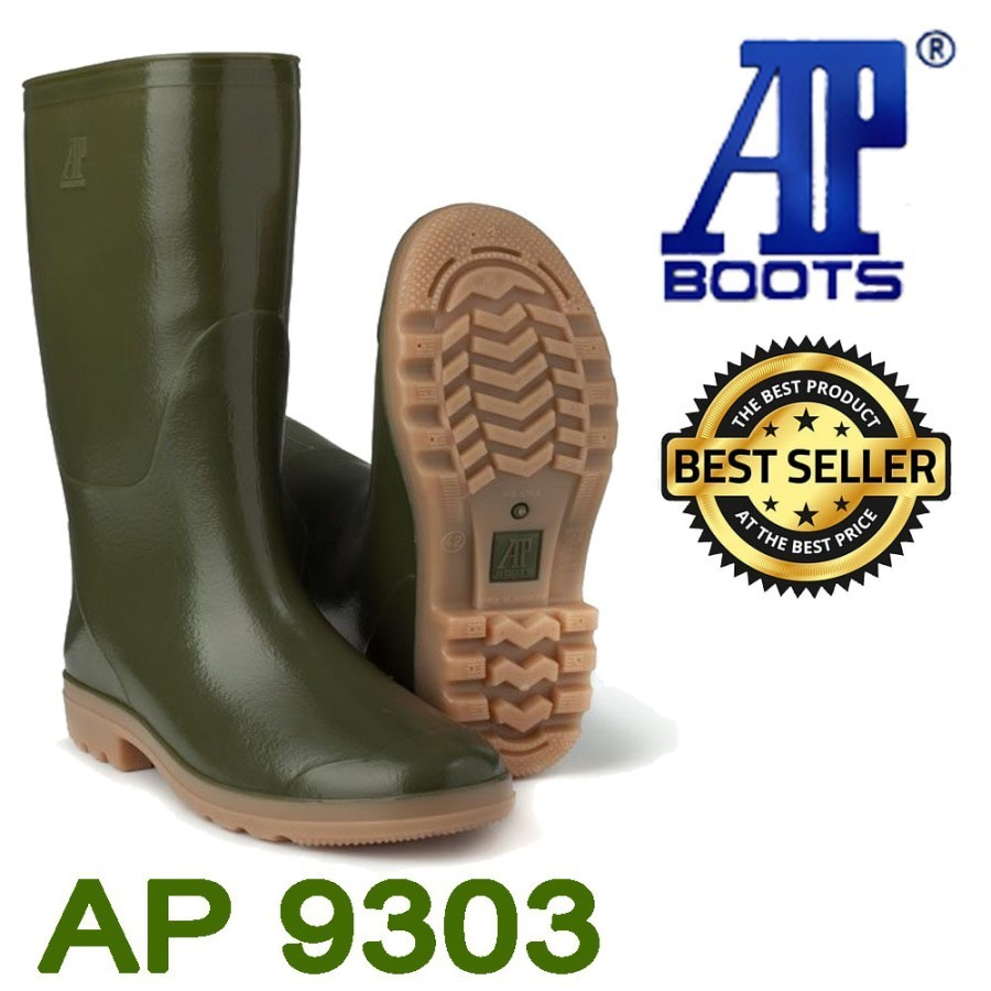 Sepatu Safety Sepatu Boot AP 9303 HIjau Sepatu AP Boot 9303 Sepatu Safety Boot