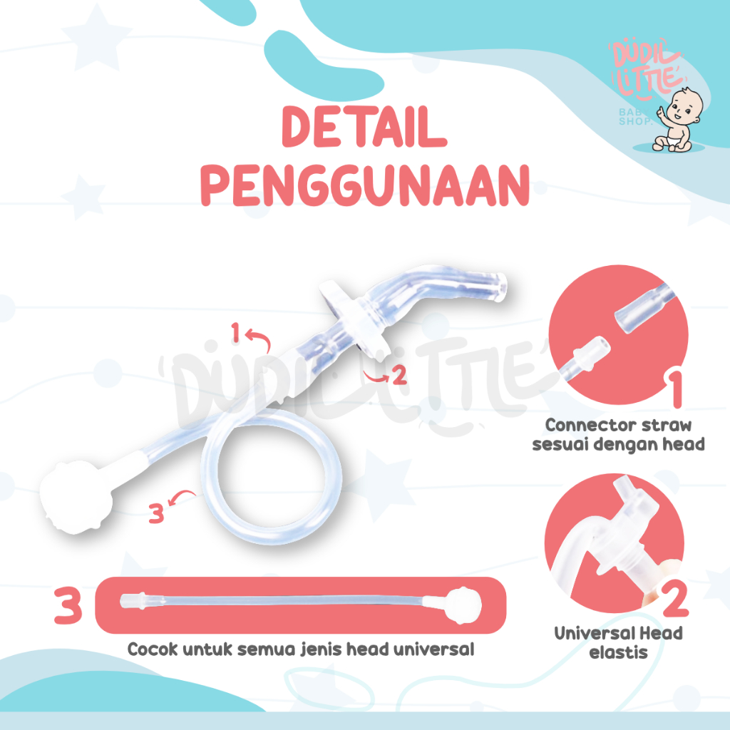 Universal Straw / Sedotan Dengan Pemberat Untuk Botol Bayi