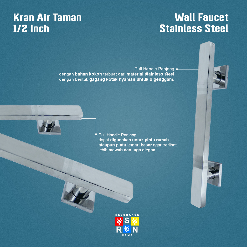 Tarikan Pintu Silver Polos / Door Handle Resonance Home