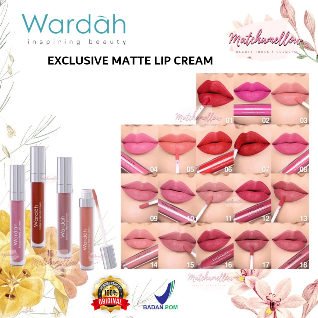 ❄️MATCHA❄️ WARDAH EXCLUSIVE MATTE LIP CREAM ORIGINAL / WARDAH LIP CREAM