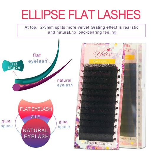 (REJECT) Yelix Black Ellipse Eyelash Extension