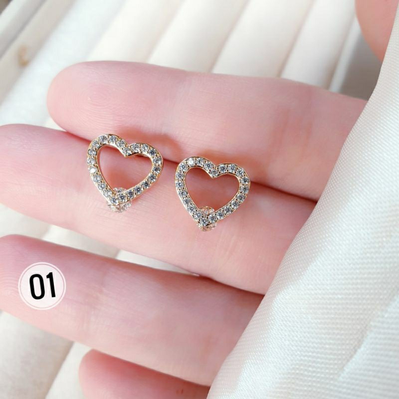 Anting Tusuk Xuping Gold Love Permata N31052301