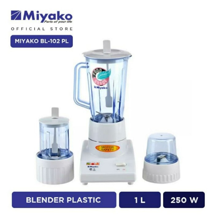 Miyako Blender Set 3 Tabung BL 102PL / BL 102 PL - [3in1] - Putih