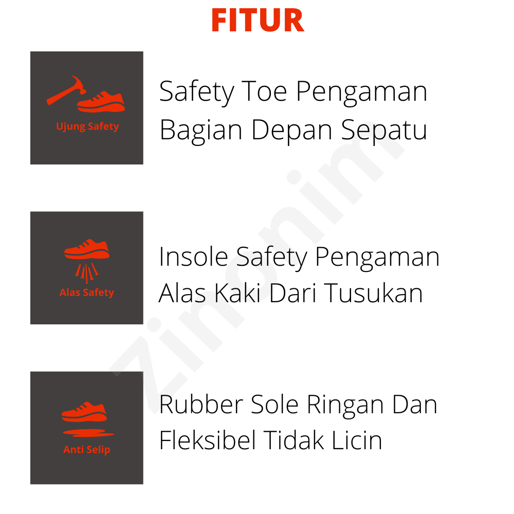 Sepatu Safety sneakers Sport Pria Sepatu Septi Model Casual Ujung Besi Anti Tusukan