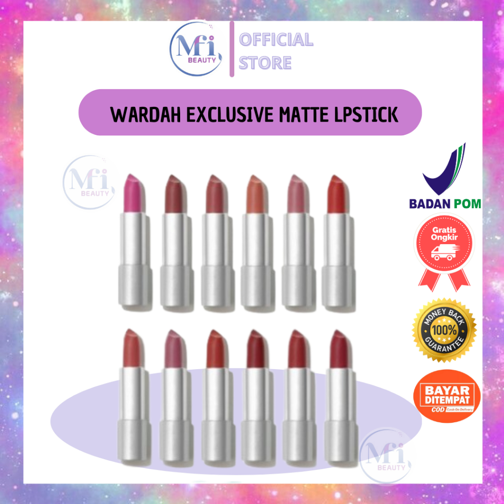 MFI - Wardah Exclusive Matte Lipstick | Netto 3,5 gr