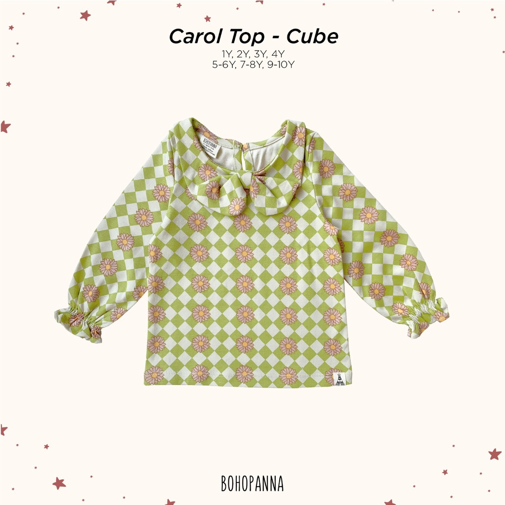 Baju Bayi Kaos Atasan Anak Perempuan BOHOPANNA - CAROL TOP 1-6 Tahun