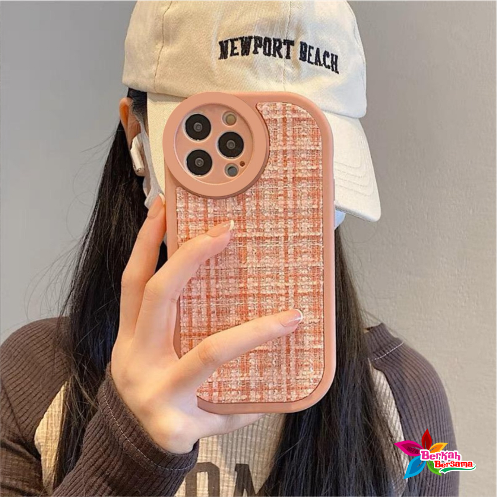 CASE CASING SILIKON VINTAGE WOOVEN TWEED KAIN RAJUT FOR XIAOMI REDMI 8A PRO BB8400