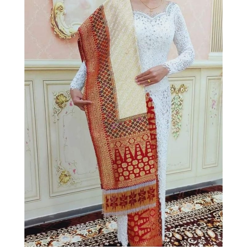 songket palembang limar tiga negeri emas kristal import sutera gebeng promo pengantin suhut