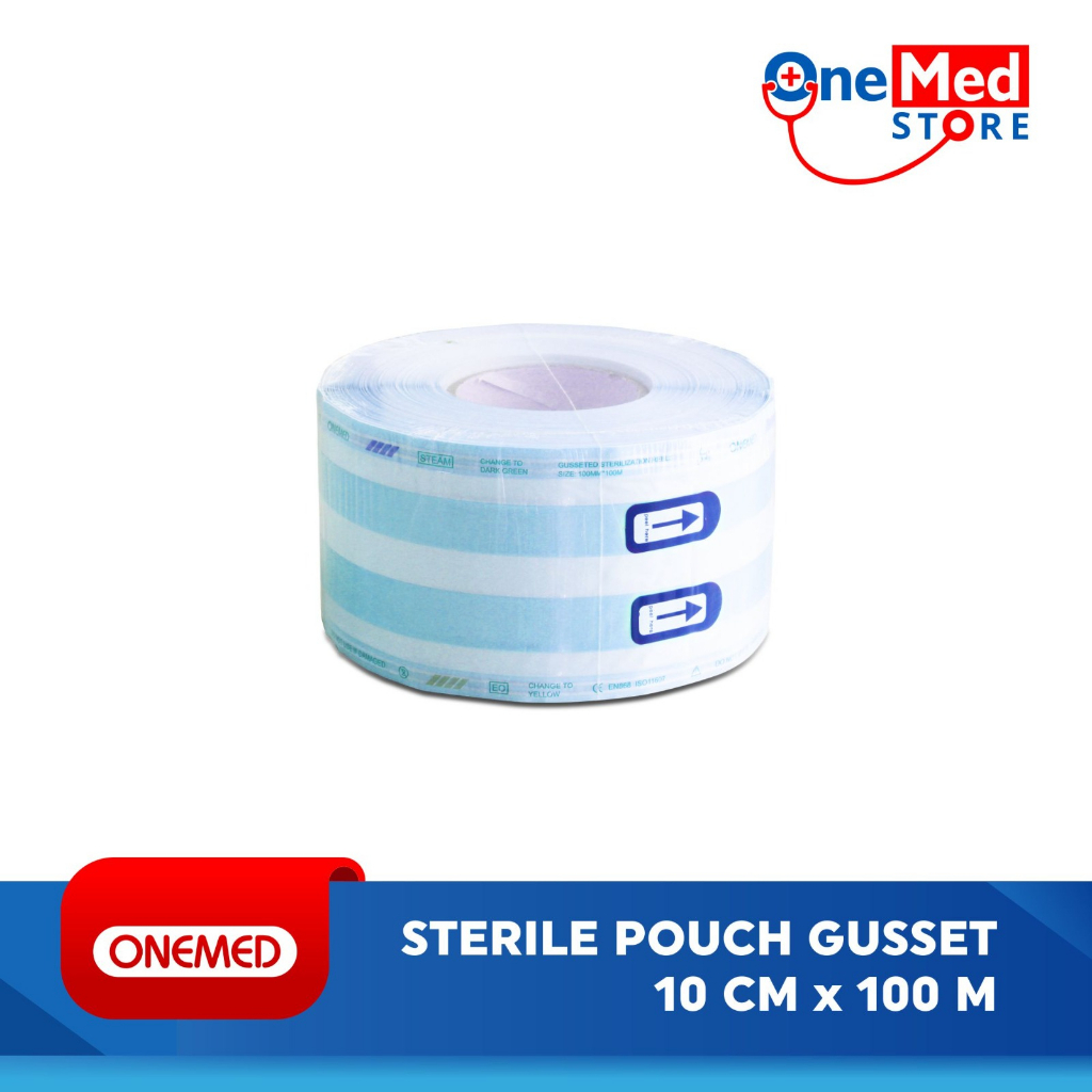 Sterile Pouch Gusset OneMed 10cmx100m OJ2