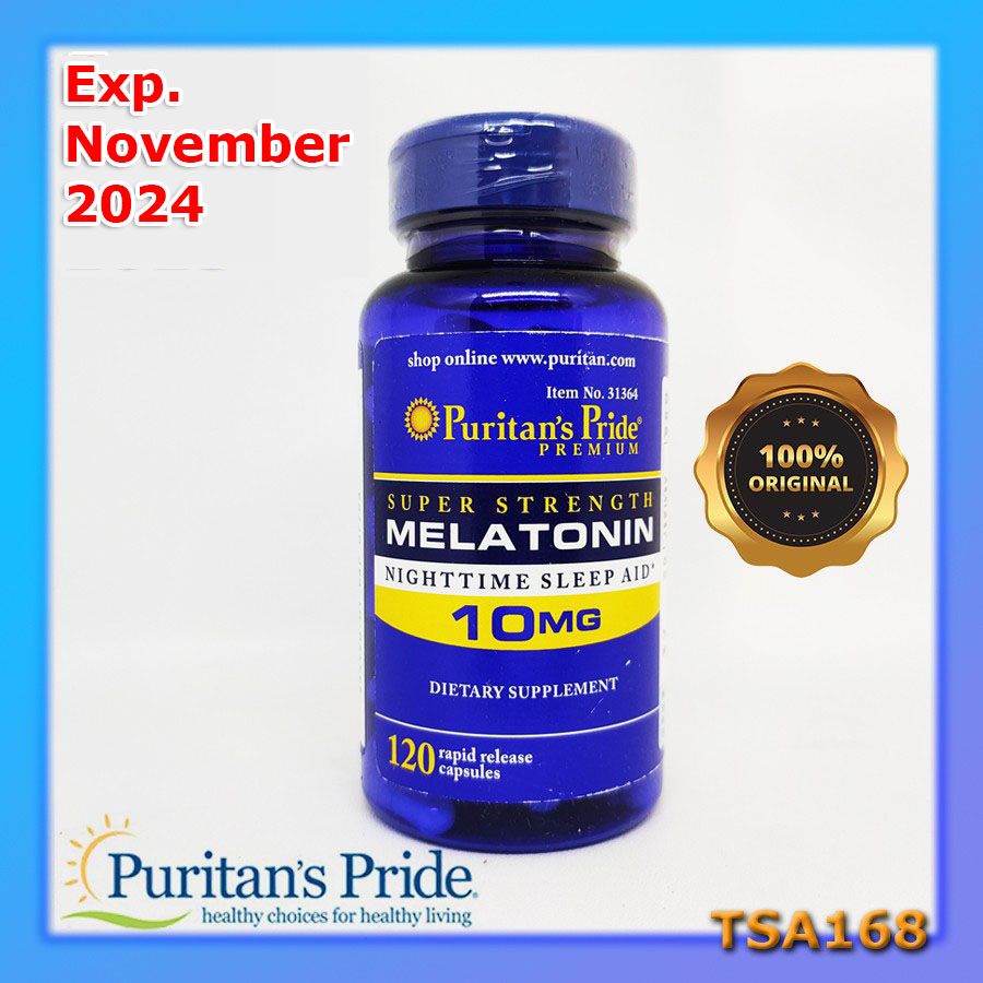 Puritan Pride Melatonin 10 mg 120 caps Puritan's Susah Tidur Sleep Aid
