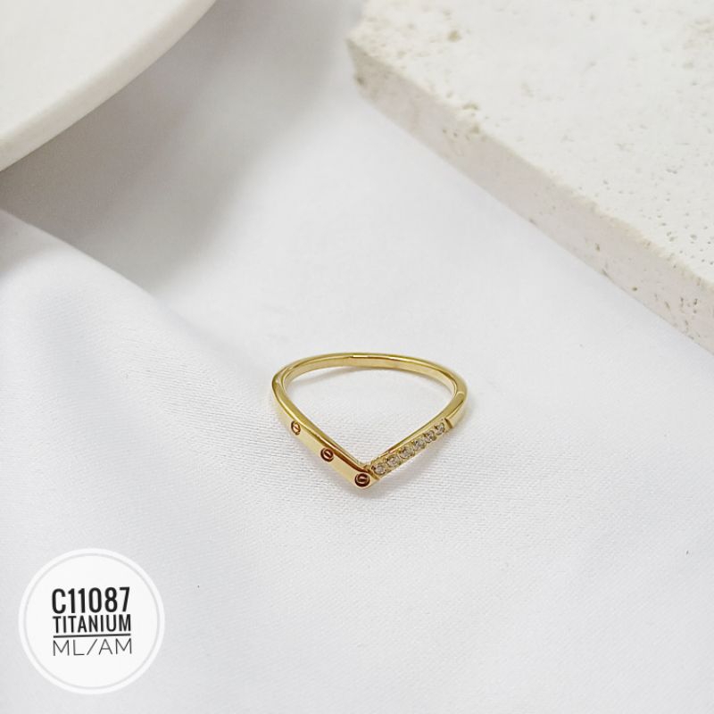 Cincin titanium fuji gold C11087