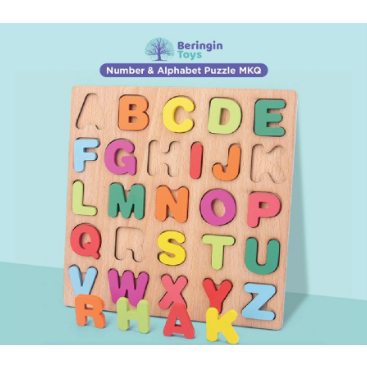 Mainan Edukasi - Number &amp; Alphabet Puzzle MKQ