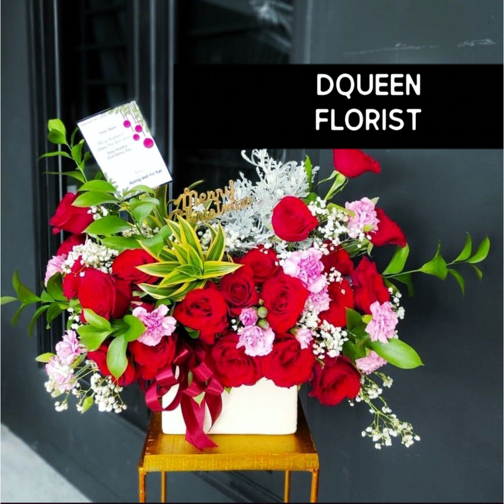 Dqueen Florist - Bunga Vas Dekorasi Meja Gift