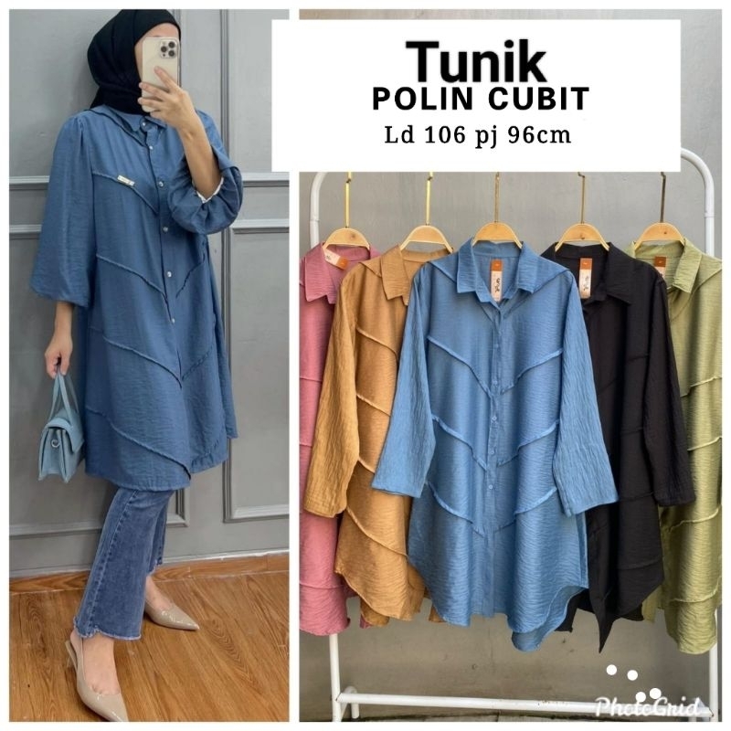 Tunik polin cubit/ tunik polin terbaru