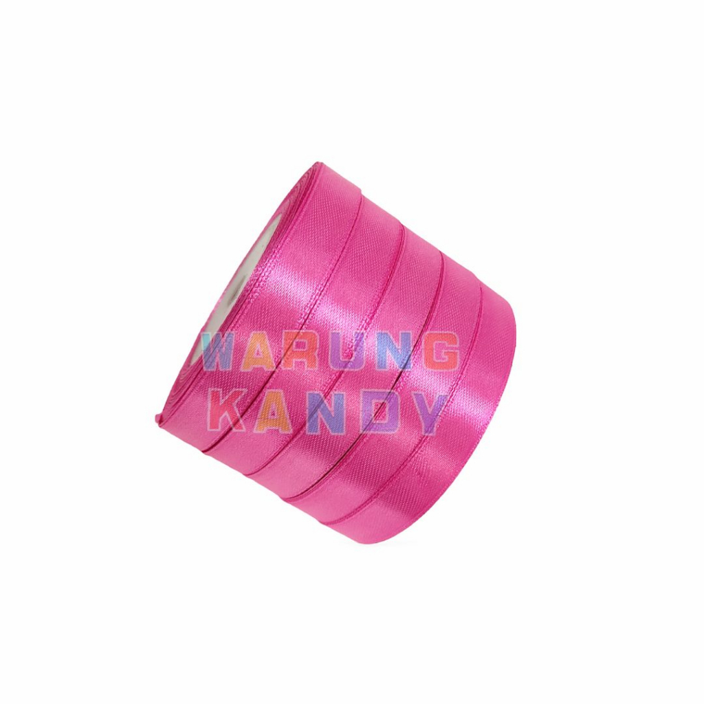 Pita Saten 1/2&quot; Pink Sedang PAK