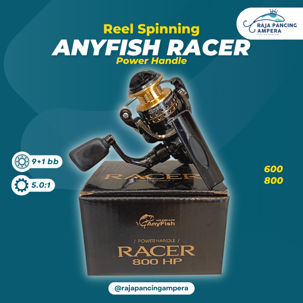 Reel Anyfish Racer 600 800 | Kerekan Mini Power Handle Murah