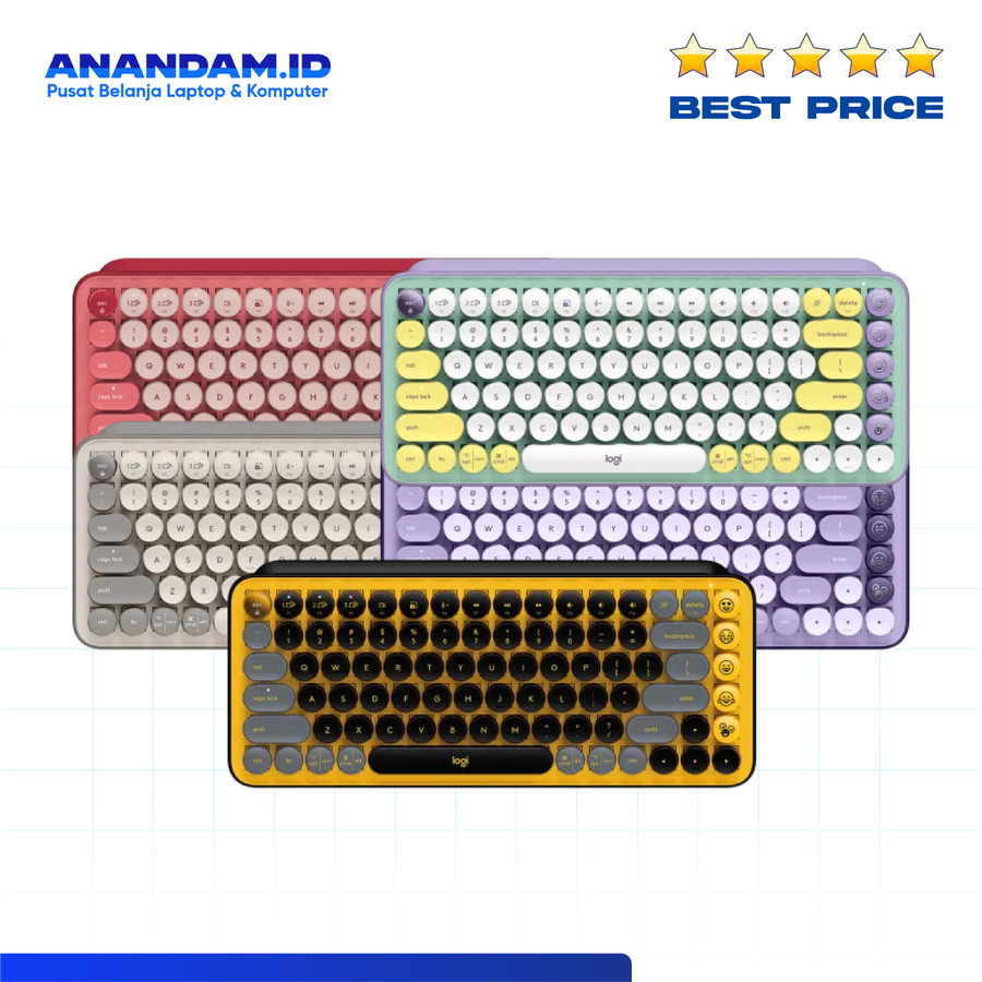 Logitech POP Keys Keyboard Wireless Mechanical Compact Emoji Keys