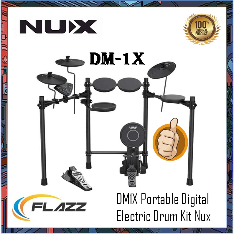 Nux DM1X Portable Digital Electric Drum Kit Nux DM-1X