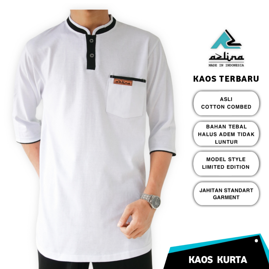 Kaos Koko Kurta Pria Premium | Baju Muslim Pria Terbaru Casual Syari Exclusive