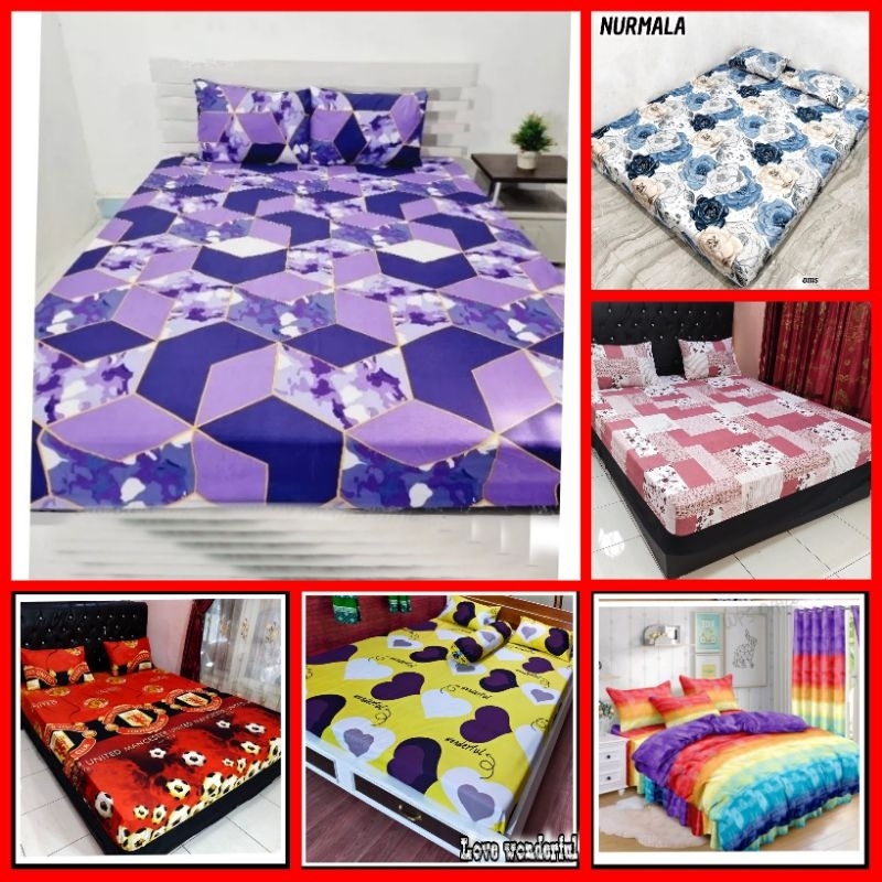 SEPREI HOMEMADE 180x200 160x200 SET SARUNG BANTAL SEPRAI AESTHETIC KARAKTER SEPREI MOTIFKARAKTER KARTUN BUNGA MURAH