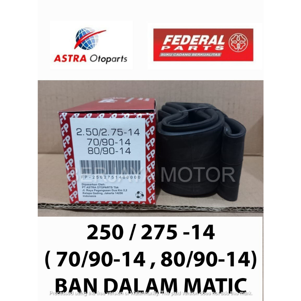 BAN DALAM FEDERAL MATIC RING 14 250/275-14 - 70/90-14, 80/90-14